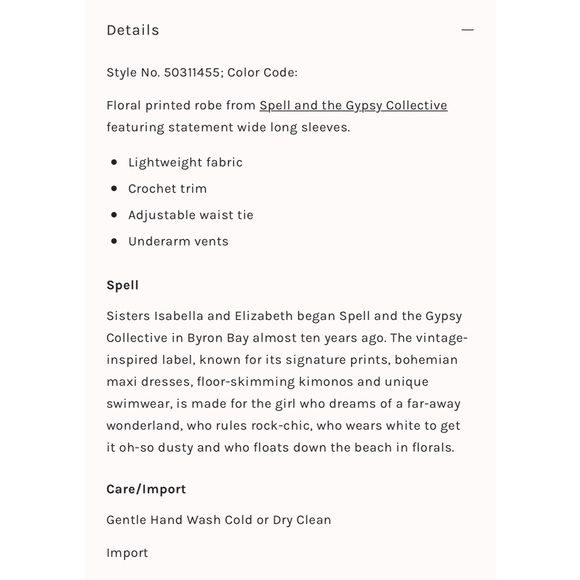 Wild Blooms robe | Spell and the Gypsy Collective - Picture 12 of 13